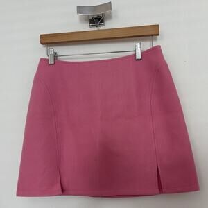 EXLURA Pink Mini Skirt with Front Slit Size S NWT